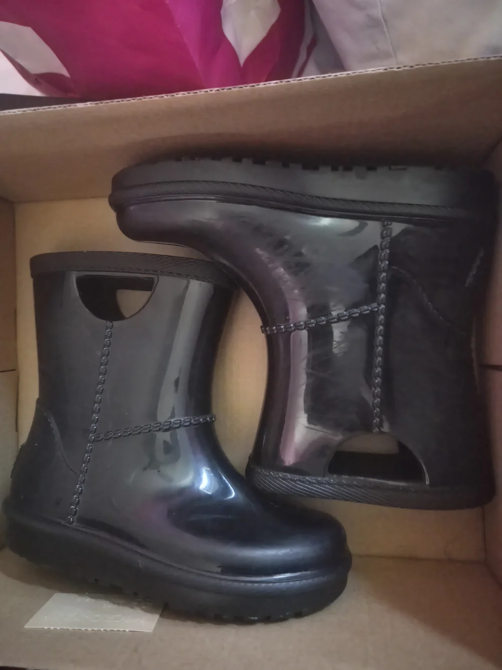 UGG Kids Black Short Rain Boots